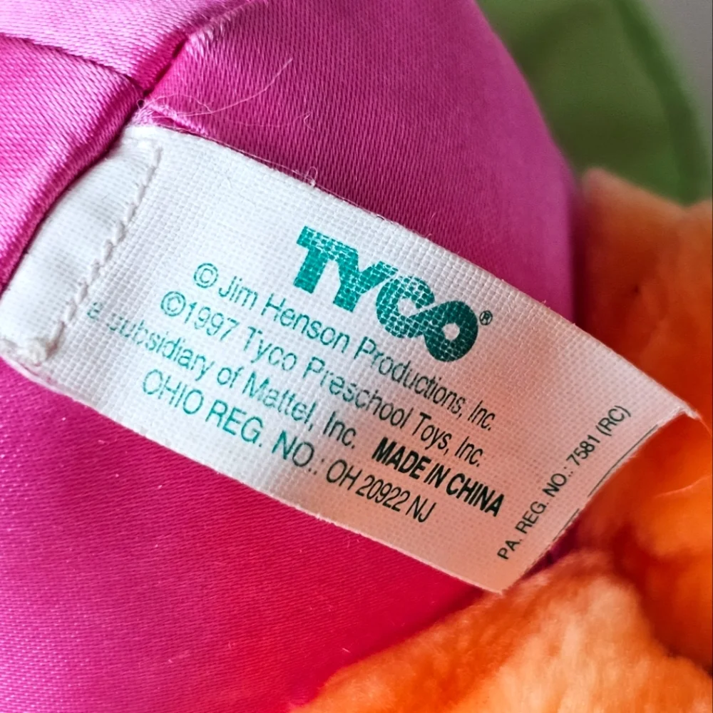 Vintage 1997 Sesame Street Zoe Plush TYCO 12” Super Muppet Rare Toy